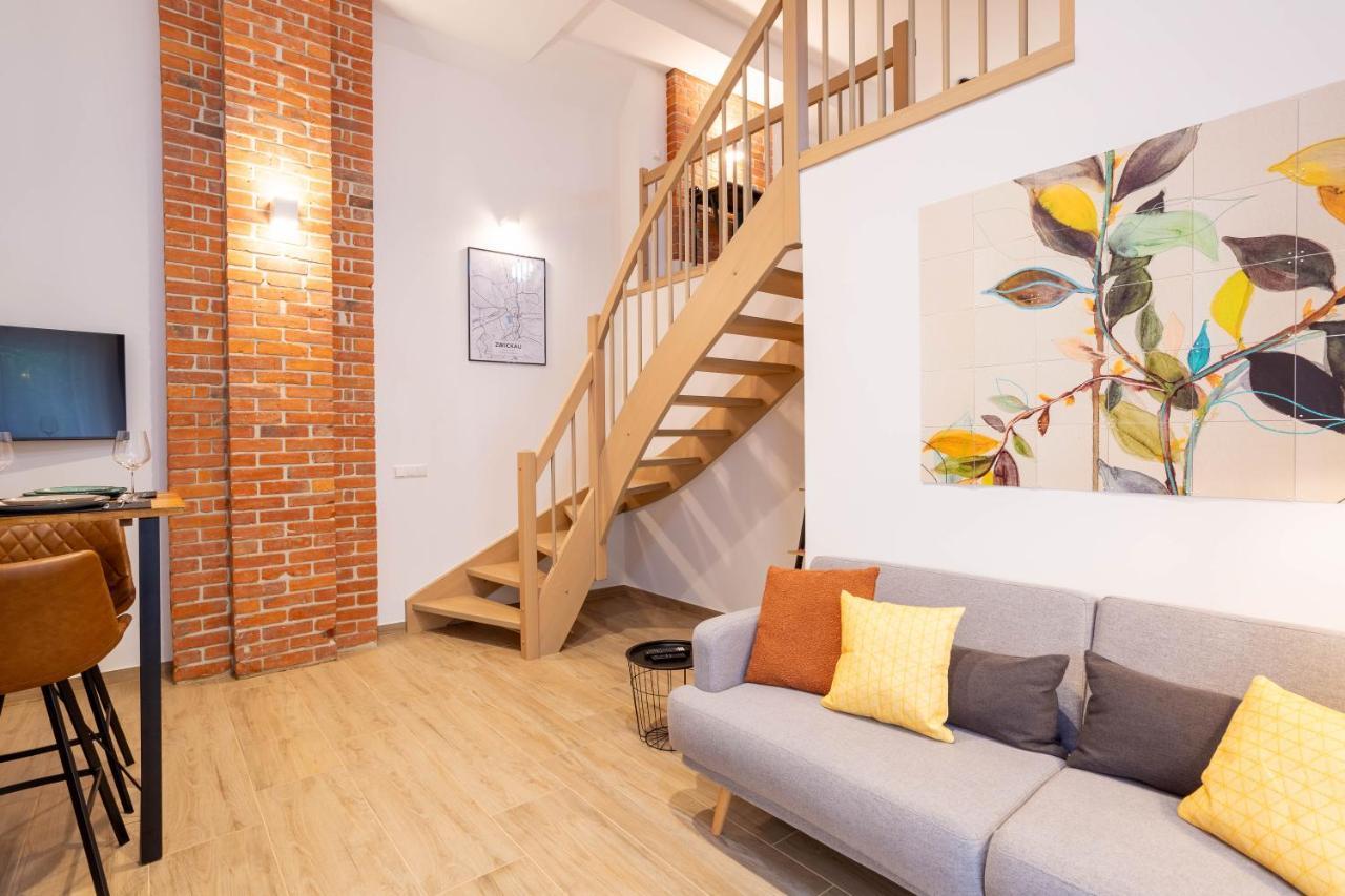 Soulscape Apartments Loft Zwickau Citycenter Mit Tg-Stellplatz, Magenta-Tv Und Klima المظهر الخارجي الصورة